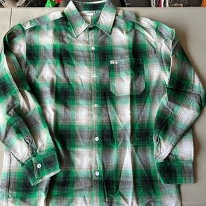 Green Button Down Flannel